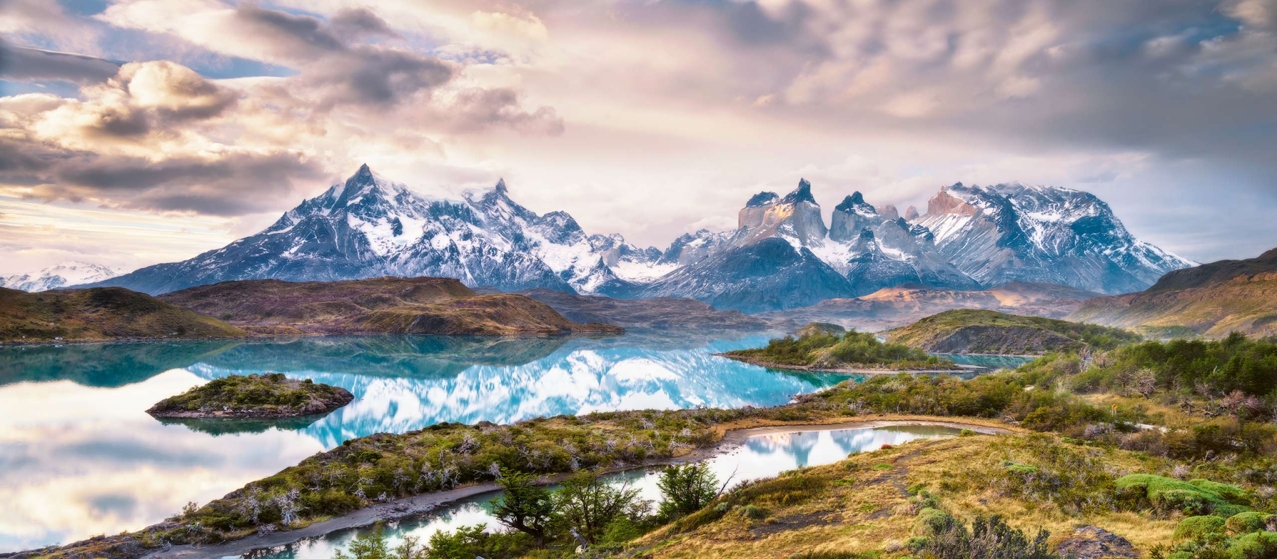 Rugged mountain landscape in Patagonia, South America